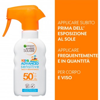 Garnier Ambre Solaire Kids Advanced Sensitive Spray Solare SPF 50+ a