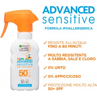 Garnier Ambre Solaire Kids Advanced Sensitive Spray Solare SPF 50+ a
