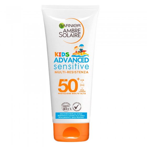 Garnier Ambre Solaire Kids Advanced Sensitive Latte Solare SPF 50+ a Garnier Ambre Solaire Kids Advanced Sensitive Latte Solare SPF 50+ a