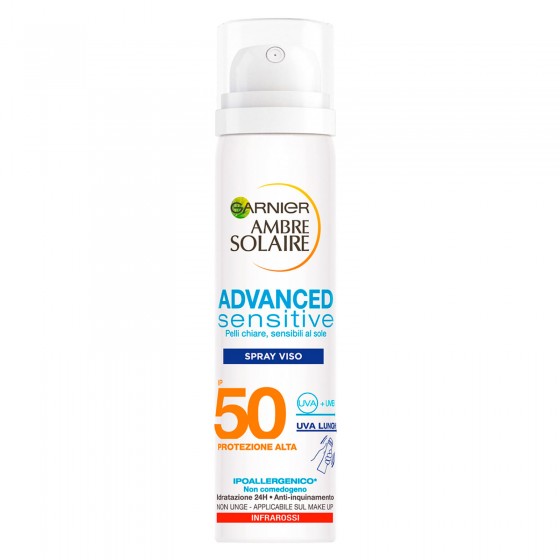 Garnier Ambre Solaire Advanced Sensitive Spray Solare Viso SPF 50 a Garnier Ambre Solaire Advanced Sensitive Spray Solare Viso SPF 50 a