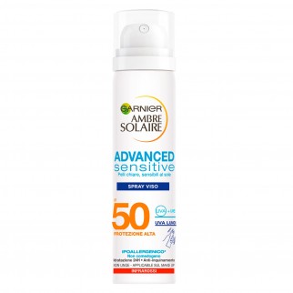 Garnier Ambre Solaire Advanced Sensitive Spray Solare Viso SPF 50 a