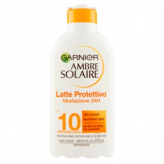 Garnier Ambre Solaire Latte Solare Protettivo Ultra-Idratante SPF 10