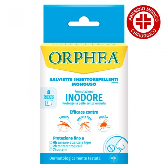 Orphea Zarazan Salviette Insettorepellenti Monouso Repellente Inodore Orphea Zarazan Salviette Insettorepellenti Monouso Repellente Inodore