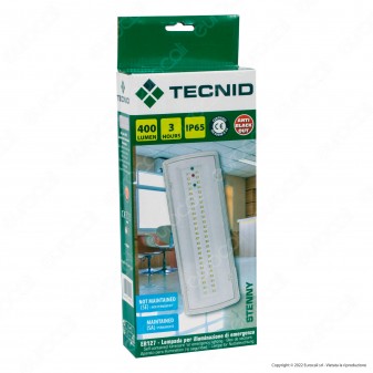 Tecnid Stenny Lampada di Emergenza SA+SE 4W LED SMD 2835 Anti Black