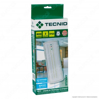 Tecnid Stenny Lampada di Emergenza SA+SE 4W LED SMD 2835 Anti Black