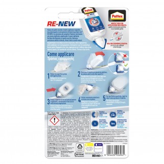 Pattex Re-New Silicone Bianco Rinnova Sigillature Sanitari - Flacone