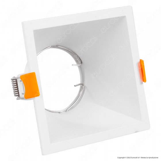 V-Tac VT-927 Portafaretto Quadrato Fisso da Incasso per Lampadine V-Tac VT-927 Portafaretto Quadrato Fisso da Incasso per Lampadine