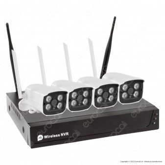 Ener-J Network Video Recorder Security CCTV System 4 Telecamere WiFi