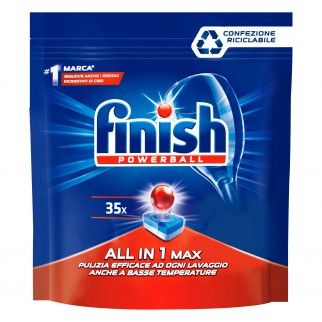 Finish Powerball All In 1 Max Capsule per Lavastoviglie - Confezione