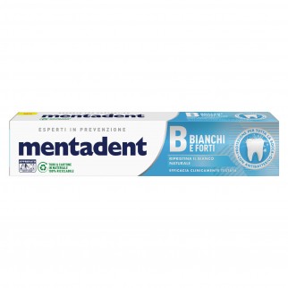 Mentadent Bianchi e Forti Dentifricio con Antibatterico - Flacone da