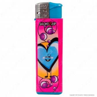 SmokeTrip Color Accendino Elettronico Large Fantasia Hearts - Box da