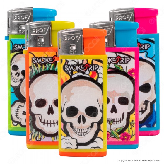 SmokeTrip Color Accendino Elettronico Mini Fantasia Skull Elements - SmokeTrip Color Accendino Elettronico Mini Fantasia Skull Elements -