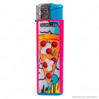 SmokeTrip Color Accendino Elettronico Large Fantasia Pizzas - Box da