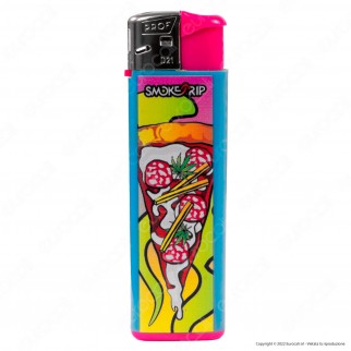 SmokeTrip Color Accendino Elettronico Large Fantasia Pizzas - Box da