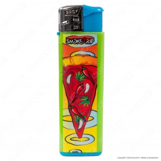 SmokeTrip Color Accendino Elettronico Large Fantasia Pizzas - Box da
