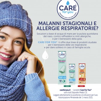 Care For You Spray Nasale Isotonico per Pulizia Quotidiana Naso con