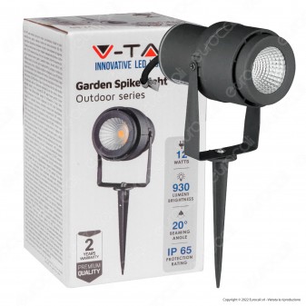 V-Tac VT-857 Lampada LED da Giardino 12W COB IP65 da Interramento - SKU 217551
