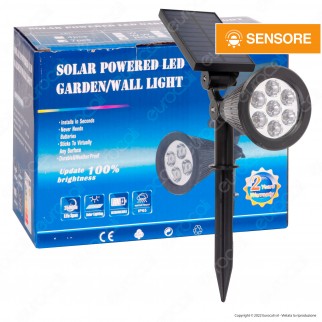 Ener-J Lampada LED da Giardino 7W IP65 con Pannello Solare e Sensore