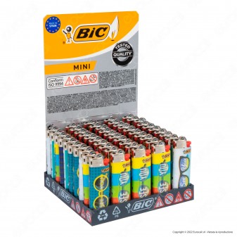 Bic Mini J25 Accendino Piccolo Fantasia See You - Box da 50 Accendini
