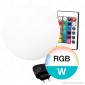 Immagine 2 - Sfera Multicolor LED RGB+W 1,5W Ricaricabile con Telecomando IP 65