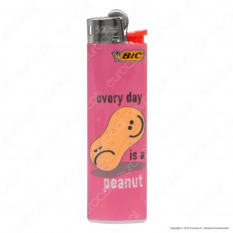 Bic Slim J23 Accendino Medio Fantasia Peanut - Box da 50 Accendini