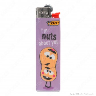 Bic Slim J23 Accendino Medio Fantasia Peanut - Box da 50 Accendini