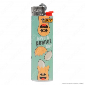 Bic Slim J23 Accendino Medio Fantasia Peanut - Box da 50 Accendini