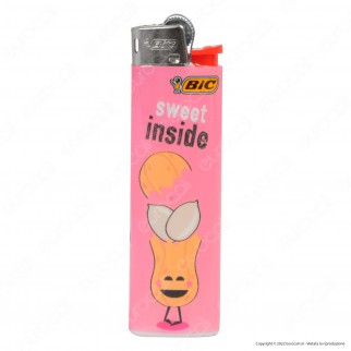 Bic Slim J23 Accendino Medio Fantasia Peanut - Box da 50 Accendini