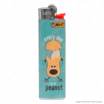 Bic Slim J23 Accendino Medio Fantasia Peanut - Box da 50 Accendini