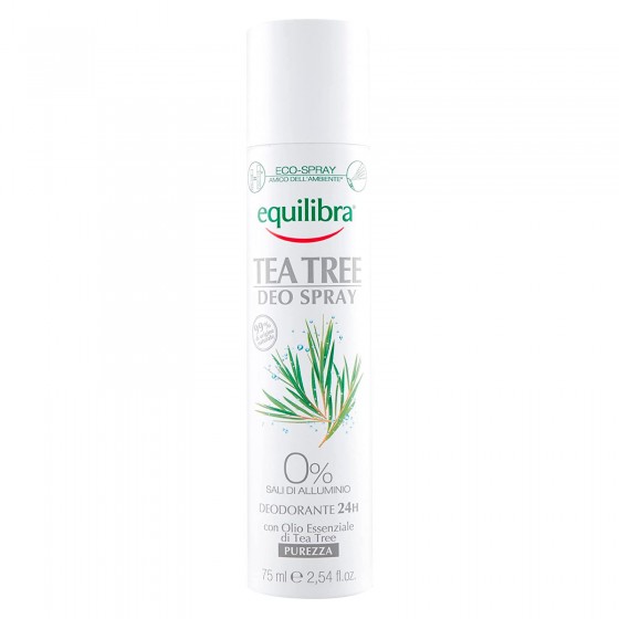 Equilibra Deodorante Spray Purezza con Tea Tree e Senza Sali di Equilibra Deodorante Spray Purezza con Tea Tree e Senza Sali di