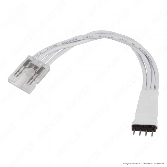 V-Tac Connettore Flessibile a 4 Pin per Alimentazione Strisce LED COB V-Tac Connettore Flessibile a 4 Pin per Alimentazione Strisce LED COB