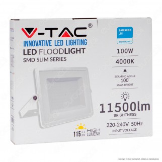 V-Tac Pro VT-106 Faro LED Floodlight 100W SMD Slim IP65 Chip
