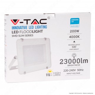 V-Tac Pro VT-206 Faro LED Floodlight 200W SMD Slim IP65 Chip V-Tac Pro VT-206 Faro LED Floodlight 200W SMD Slim IP65 Chip