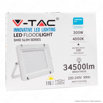 V-Tac Pro VT-306 Faro LED Floodlight 300W SMD Slim IP65 Chip