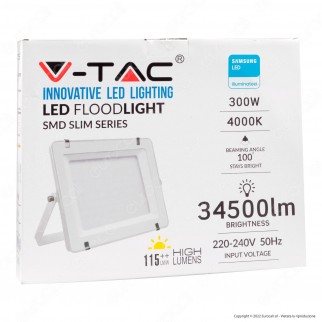 V-Tac Pro VT-306 Faro LED Floodlight 300W SMD Slim IP65 Chip V-Tac Pro VT-306 Faro LED Floodlight 300W SMD Slim IP65 Chip