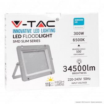 V-Tac Pro VT-306 Faro LED Floodlight 300W SMD Slim IP65 Chip