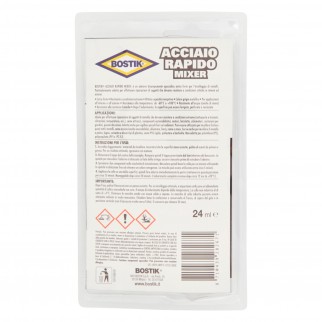 Bostik Acciaio Rapido Mixer Adesivo Epossidico Bicomponente