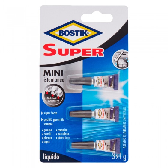 Bostik Super Mini Adesivo Liquido Istantaneo Trasparente - Blister da