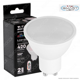 V-Tac Smart VT-2244 Lampadina LED GU10 5.5W Faretto Spotlight