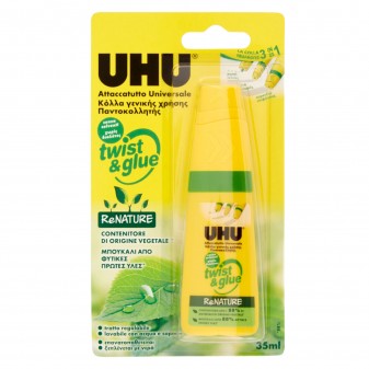 UHU Twist & Glue ReNature Attaccattutto Universale con Tappo Erogatore 3in1 -...
