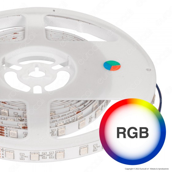 V-Tac VT-5050-60 Striscia LED Flessibile 35W SMD RGB 60 LED/metro 24V V-Tac VT-5050-60 Striscia LED Flessibile 35W SMD RGB 60 LED/metro 24V