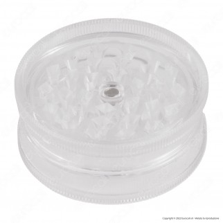 Grinder Tritatabacco 2 Parti in Plastica Trasparente Colorata