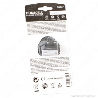 Duracell Hi-Speed Charger 45 Minuti Caricabatterie CEF27 + 2 Pile AA