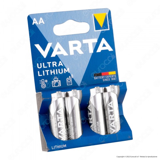 Varta Ultra Lithium Stilo AA Li-ion 1.5V - Blister da 4 Batterie al Varta Ultra Lithium Stilo AA Li-ion 1.5V - Blister da 4 Batterie al