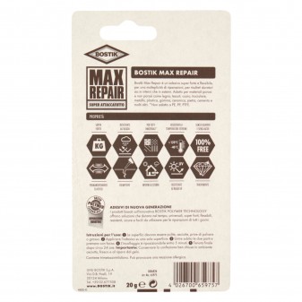 Bostik Max Repair Super Attaccatutto Adesivo Trasparente Universale
