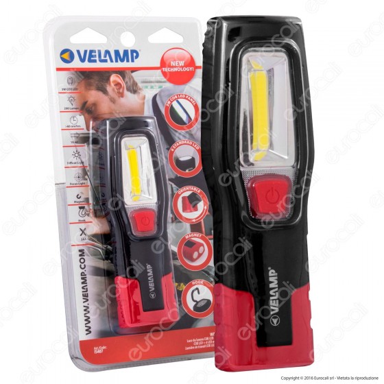 Velamp IS407 Lampada da Lavoro 6+1 LED COB Multifunzione - mod.IS407 Velamp IS407 Lampada da Lavoro 6+1 LED COB Multifunzione - mod.IS407
