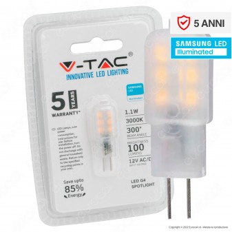 V-Tac VT-201 Lampadina LED Bispina G4 Spotlight 1.1W Bulb SMD