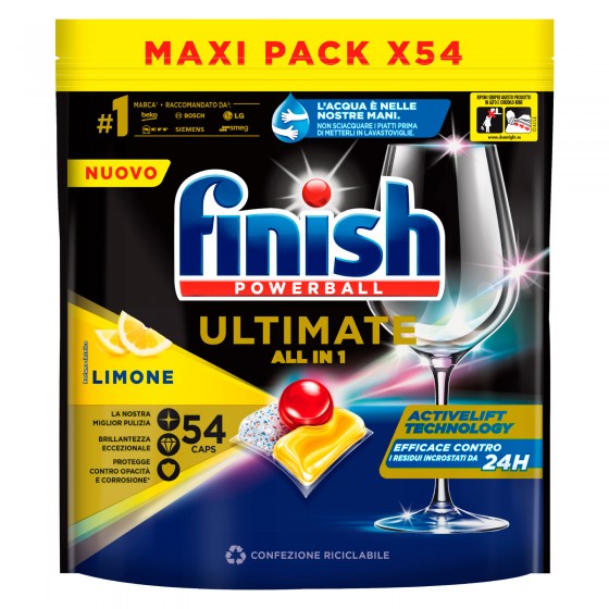 Finish Powerball Ultimate All in 1 Detersivo Lavastoviglie Fragranza Finish Powerball Ultimate All in 1 Detersivo Lavastoviglie Fragranza