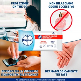 Napisan Salviette Igienizzanti Milleusi Classiche - Confezione da 15