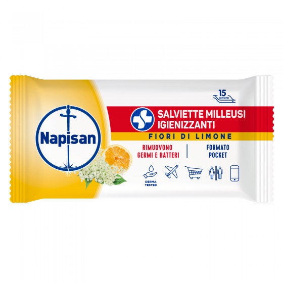 Napisan Salviette Igienizzanti Milleusi Fiori di Limone - Confezione Napisan Salviette Igienizzanti Milleusi Fiori di Limone - Confezione